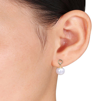 Miabella Women'S 8-9Mm Drop-Shaped South Sea Cultured Freshwater Pearl and Round