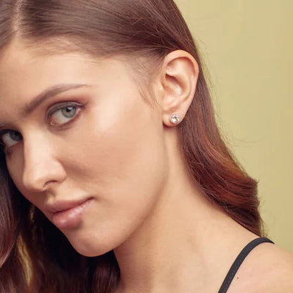 2.0 CT. Morganite and 0.13 CT. T.W. Diamond Earrings in 14K Rose Gold