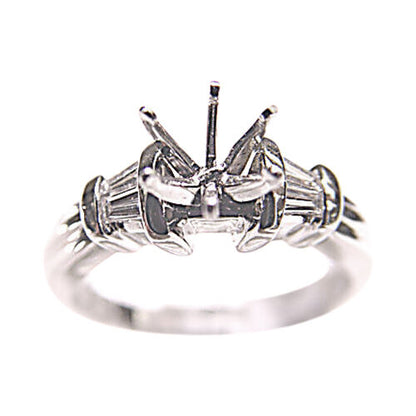 DIAMOND 4 TAPERED BAGUETTE SHAPE SETTING 6 PRONG