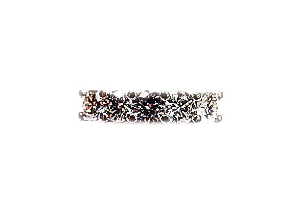 5 STONES COMMON PRONG SET DIAMOND ROUND BRILLIANT DIAMOND BAND ANNIVERSARY BAND