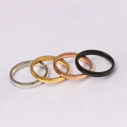 4Pc/Set Stainless Steel Women Men Gold Silver Black Rose God Rings Wholesale Bul