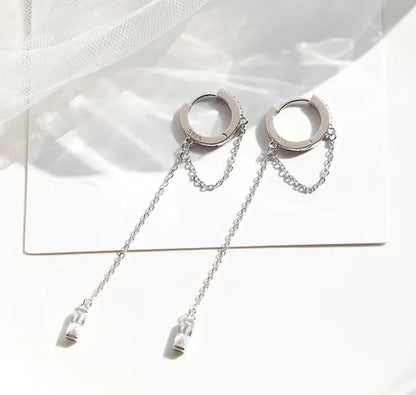 Prevent Allergy Tassel round Bead Long Drop Earring for Women Personalized Hip H
