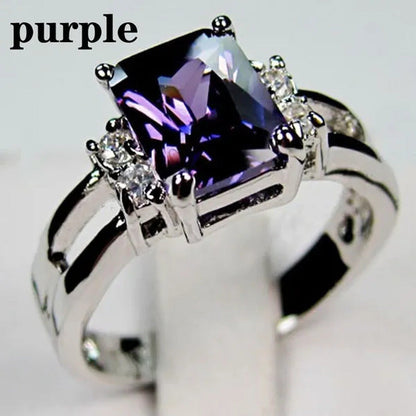 Size 6-10 Women Jewelry Amethyst / Ruby / Blue Sapphire / Black Sapphire Women 9