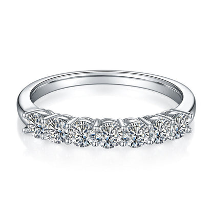 S925 Silver Ring Cross Border E-Commerce Rings Mosangshi Ring Belt Drill