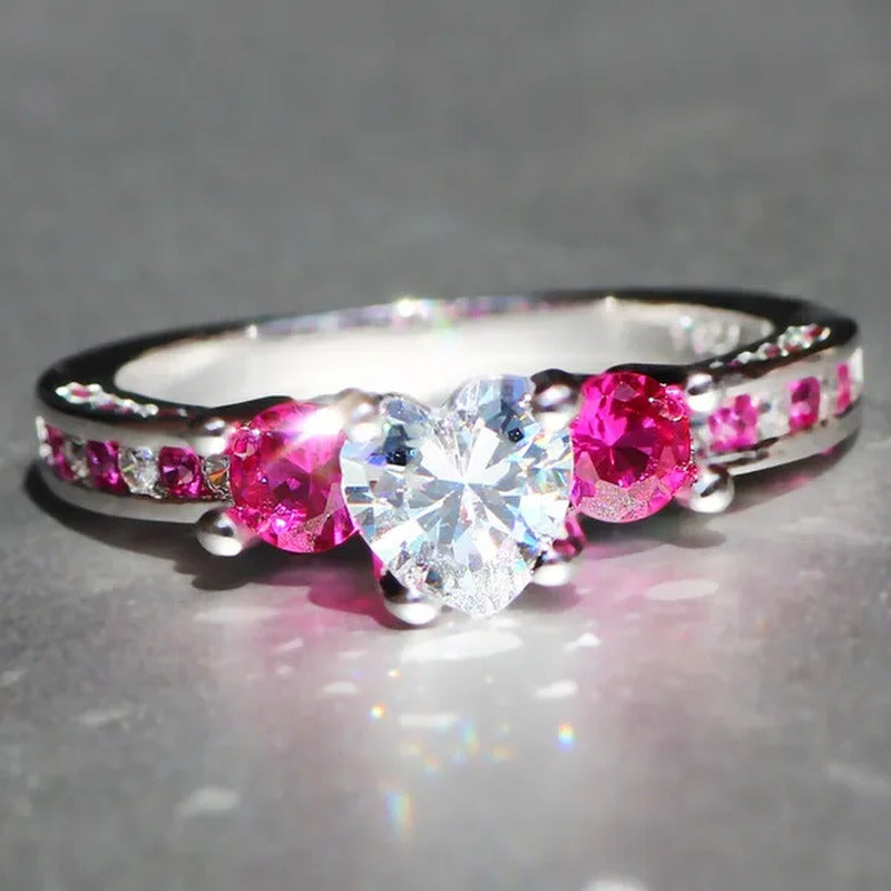 Luxury 925 Silver Crown Ruby Ring Natural Stone Birthstone Gemstones Engagement