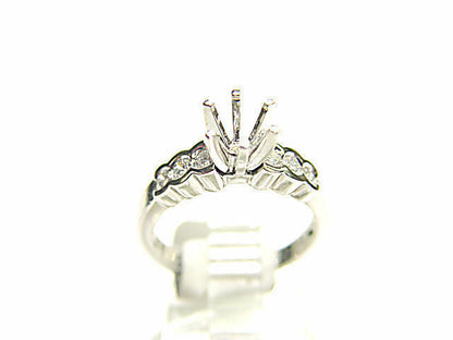 DIAMOND 6 ROUND BRILLIANT HALF BEZEL SET SETTING 6 PRONG