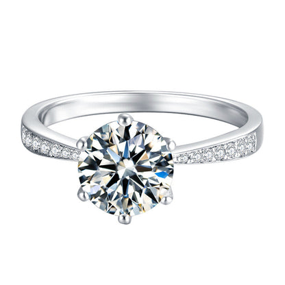 925 Silver Smart 2.0 Carat Moissanite Ring