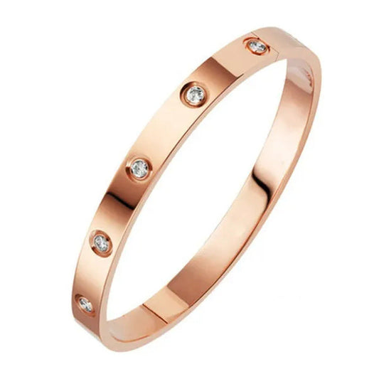 New Fashion Classic Women'S Bangles for Women Gold Rose Gold Silver Color Rhines