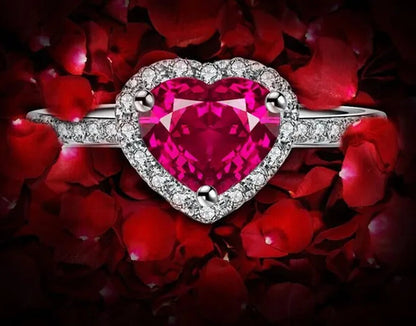 925 Silver Natural Gemstones Ruby Birthstone Bride Wedding Engagement Strange Lo