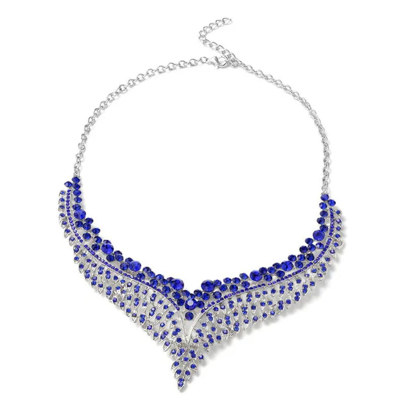 Shop LC Crystal Earrings Statement Bib Necklace Promise Stylish Elegant Fashion