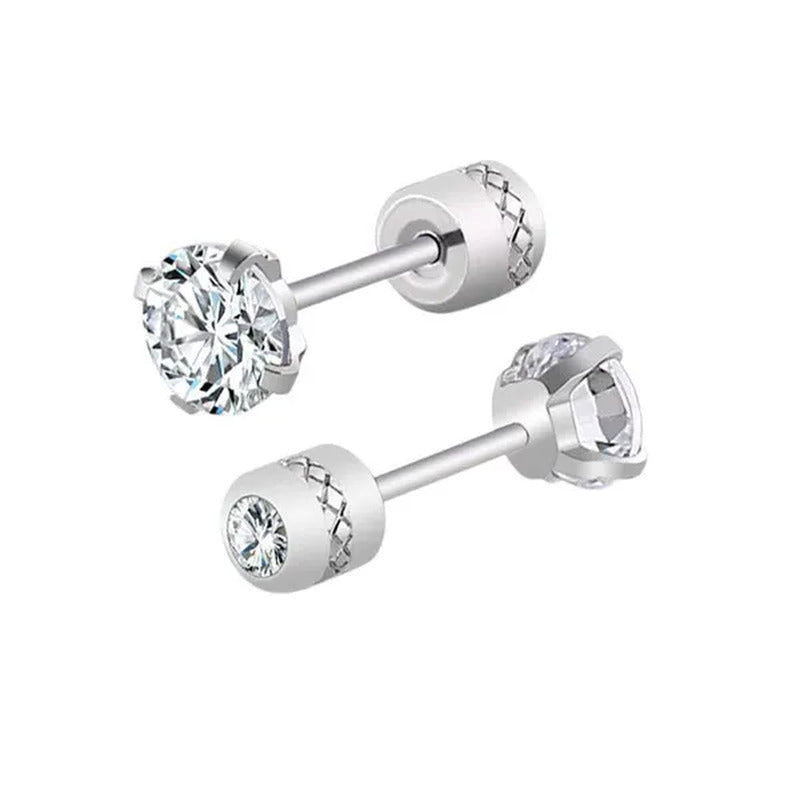 Exquisite Fashion 2-6Mm Diamond Earrings Set Earrings Double round Cubic Diamond