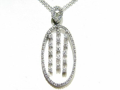 .87 CT F VS1 DIAMOND ROUND SHAPE OVAL PENDANT