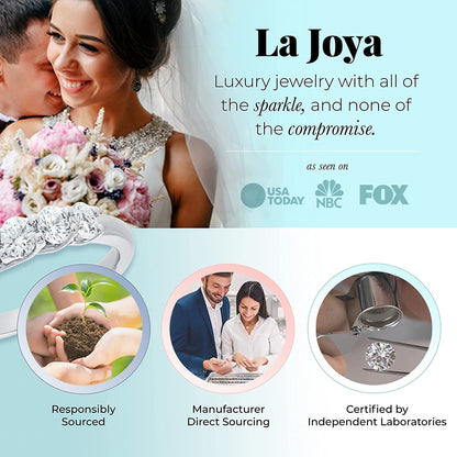 La Joya 1/10 - 1/2 CT TW Certified Lab Grown Diamond Bands for Women - 10K White