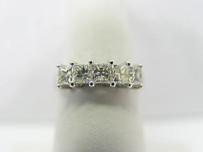 DIAMOND 5 STONE PRINCESS SHAPE COMMON PRONG SET DIAMOND