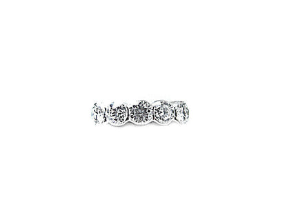 DIAMOND 5 ROUND BRILLIANT SH BEZEL SET NO PRONGS INVISIBLE DIAMOND RING BAND