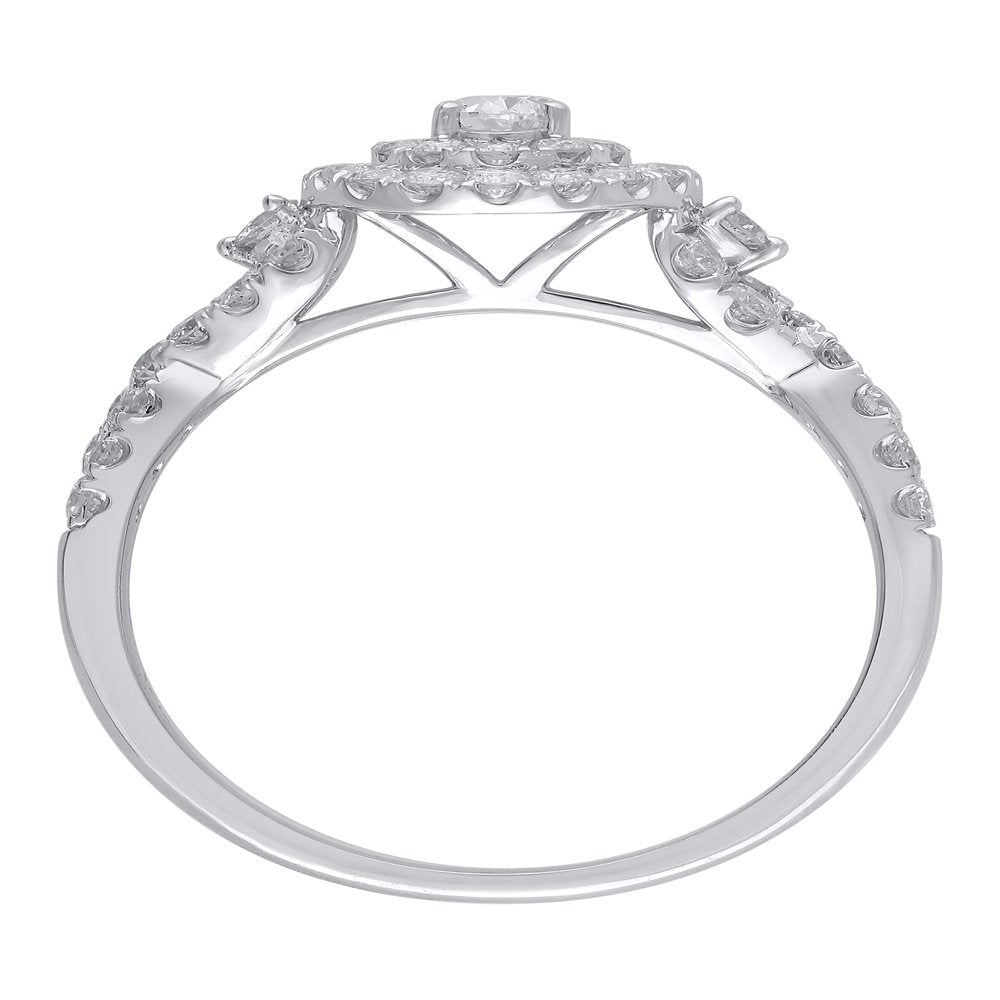 1 Carat T.W. (I2 Clarity, H-I Color) Brilliance Fine Jewelry Oval Cut Diamond En