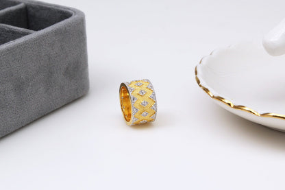 Light Luxury 925 Silver Star Color Separation Ring