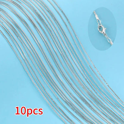 16-20Inch Fashion Luxury Men Women Fashion Solid 18K Gold 925 Sterling Silver Bo