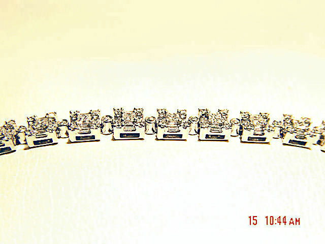 DIAMOND ROUND PRINCESS BAGUETTE SHAPE DIAMOND BRACELET