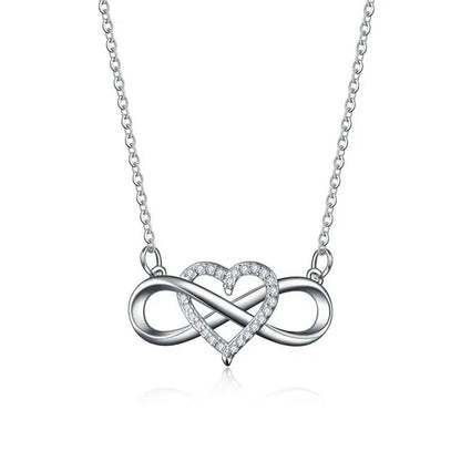 2021 New Fashion Creative Plated Love Necklace Lucky 8 Heart Pendant Necklace Pl