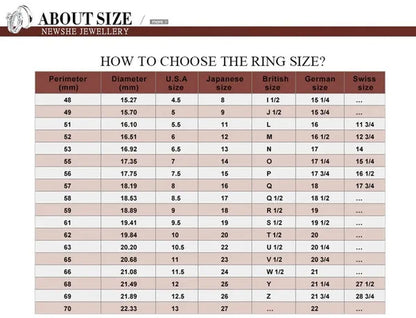 Newshe 2Pcs Wedding Ring Set Solid 925 Sterling Silver AAAAA CZ Simulate Diamond