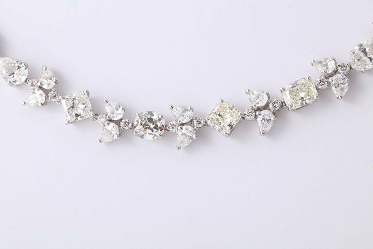 Diamond Necklace! 53.61 ct Multi Shape Long Diamond Necklace