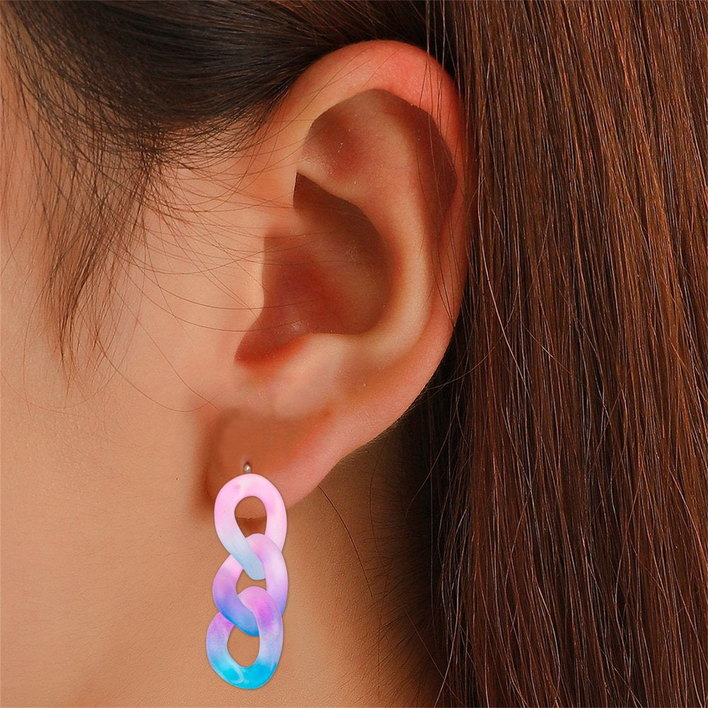 Loop Earrings for Women Trendy Color Elegant Retro Temperament Fashion Earrings