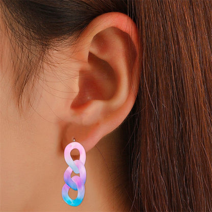Loop Earrings for Women Trendy Color Elegant Retro Temperament Fashion Earrings