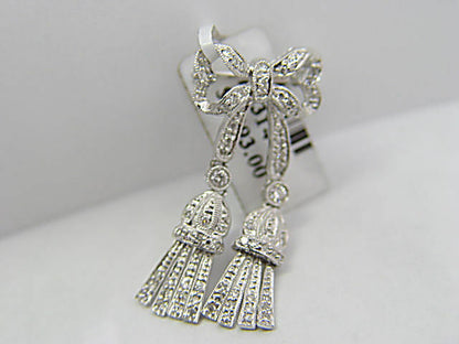 DIAMOND ROUND BRILLIANT SHAPE BOW DIAMOND PIN DIAMOND BROOCH