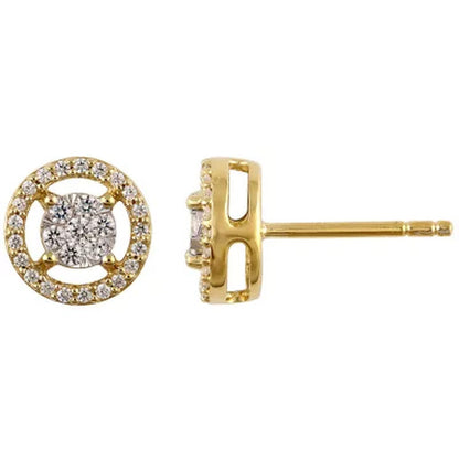 0.23 CT. T.W. Diamond Earrings in 14K Gold