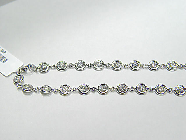 DIAMOND 48 STONE ROUND BR SHAPE BEZEL SET POLISH SET WHITE GOLD 7.99 CT G VS 1 2