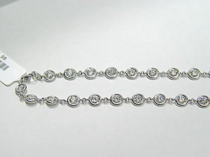 DIAMOND 48 STONE ROUND BR SHAPE BEZEL SET POLISH SET WHITE GOLD 7.99 CT G VS 1 2