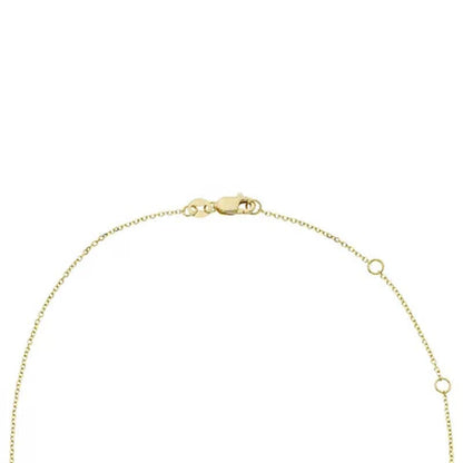 Garnet and .06 CT. T.W. Diamond Baguette Pendant Necklace in 14K Gold