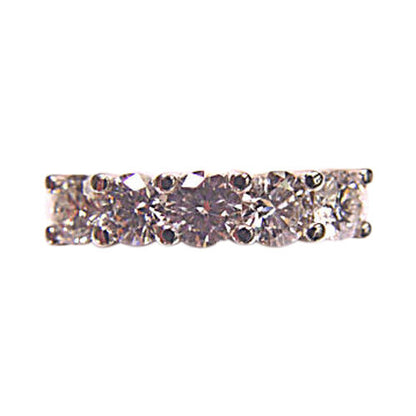 5 STONES COMMON PRONG SET DIAMOND ROUND BRILLIANT DIAMOND BAND ANNIVERSARY BAND