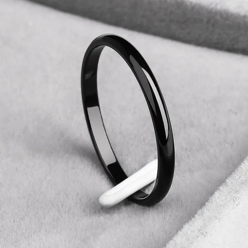 2Mm Super Thin Dainty Tiny Ring Black/Silver/Gold/Rose Gold Rings Unisex Wedding