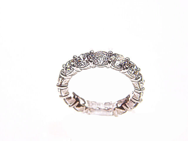 DIAMOND 15 ROUND BRILLIANT ETERNITY BAND HAND MADE MOUNTING DIAMOND ANNIVERSARY