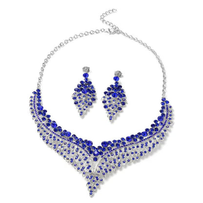 Shop LC Crystal Earrings Statement Bib Necklace Promise Stylish Elegant Fashion