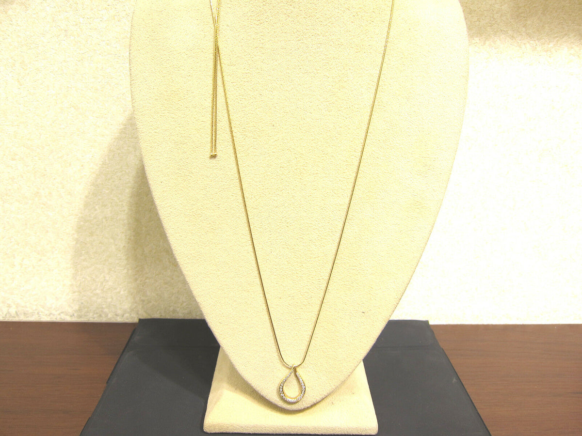 .25 CT DIAMOND HEART 34 INCH ADJUSTABLE BACK NECKLACE