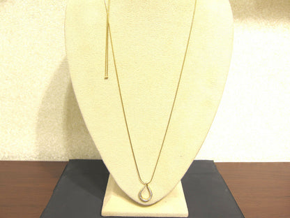 .25 CT DIAMOND HEART 34 INCH ADJUSTABLE BACK NECKLACE