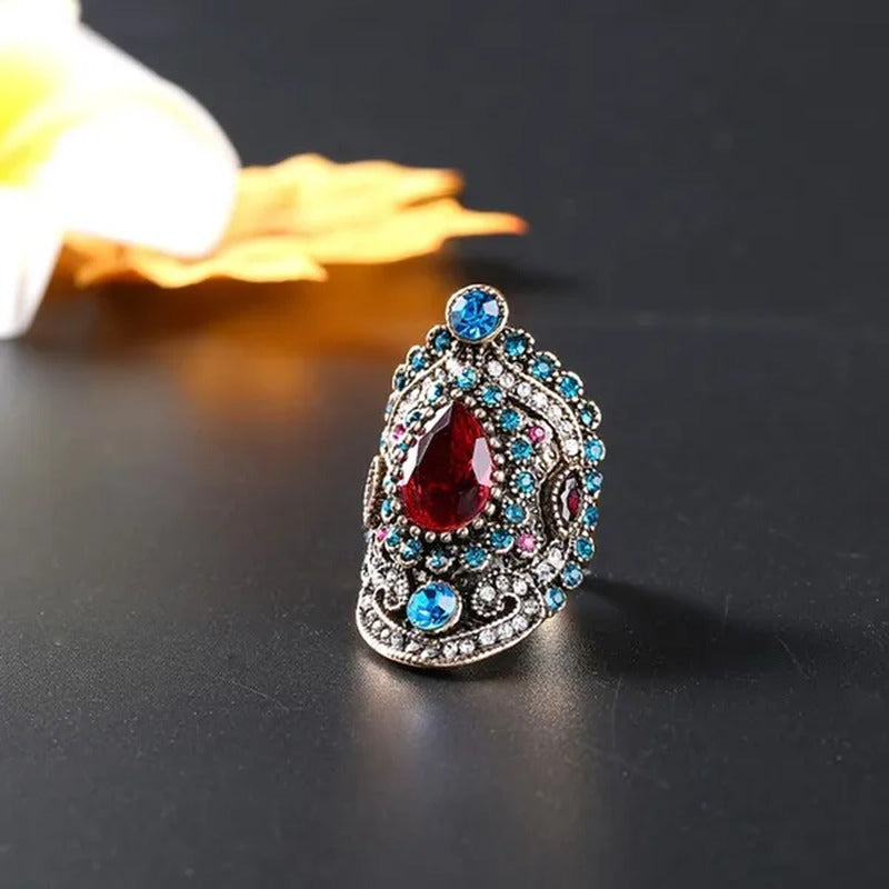 Bohemia Unique Diamond Crystal Jewelry Nightclub Gemstone Lady'S Ring