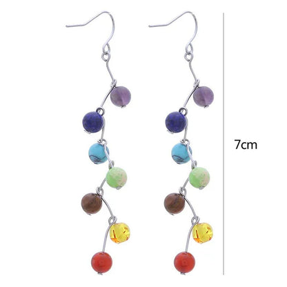 Women'S Fashion round Bracelet/Earrings/Necklace Amethyst Tiger Eye Lapis Lazuli