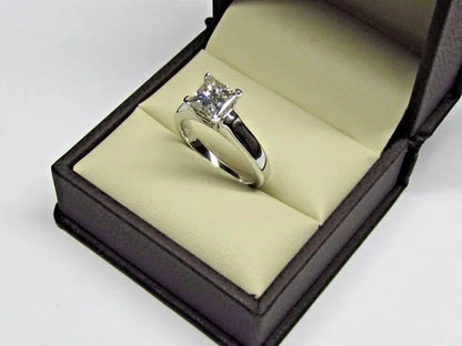 Sparkling 925 Sterling Silver Natural Gemstone White Sapphire Diamond Ring Weddi