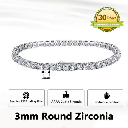 Authentic 925 Sterling Silver Tennis Chain Bracelet Moulding Process
