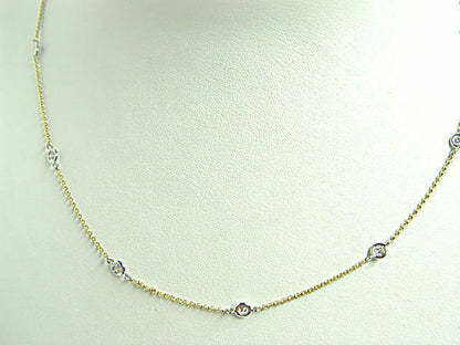 DIAMOND ROUND BRILLIANT SH BEZEL SET BY YARD NECKLACE