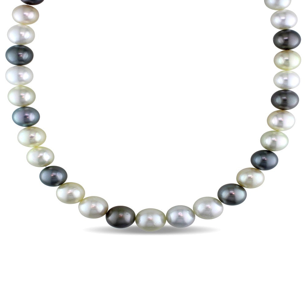 10-12.5MM Multi-Colored South Sea and Tahitian Cultured Pearl 14K Yellow Gold St