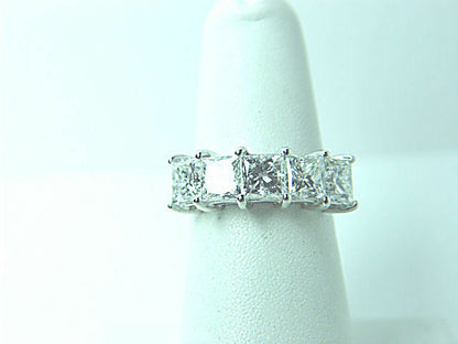 DIAMOND PRINCESS SHAPE COMMON PRONG BASKET SETTING 5 SHAPE DIAMOND BAND
