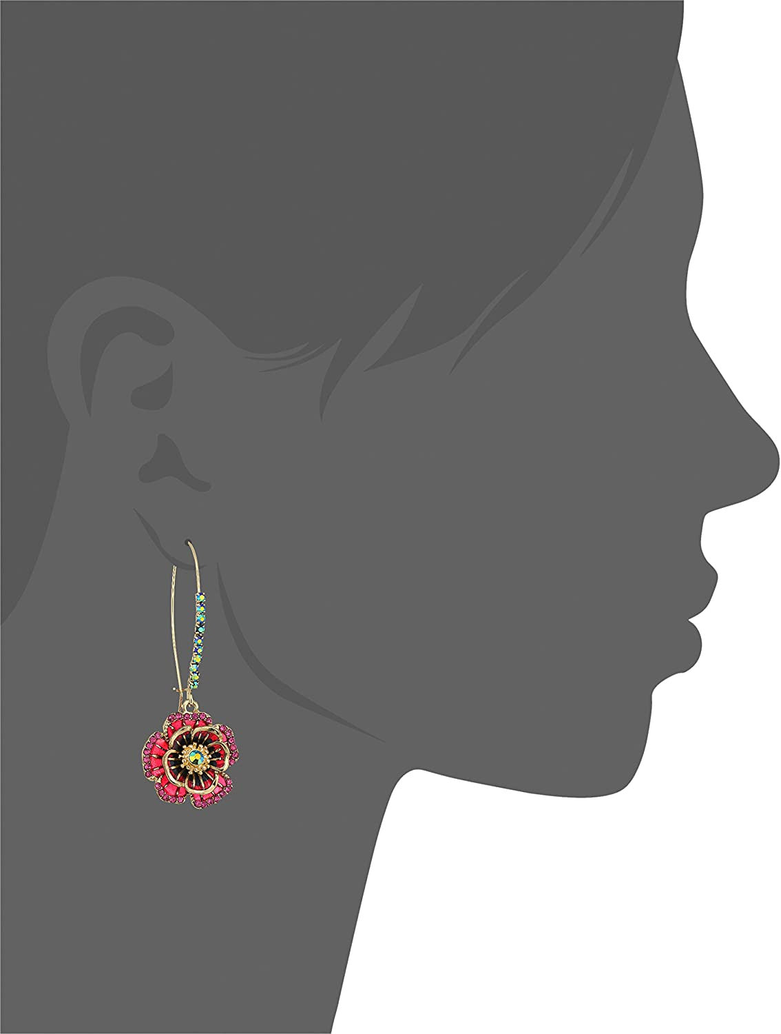 Betsey Johnson Rose Dangle Earring