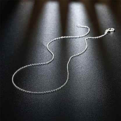 Wholesale Price High Quality 5Pcs/Lot Simple Fashion 925 Silver 1Mm Basic Chain