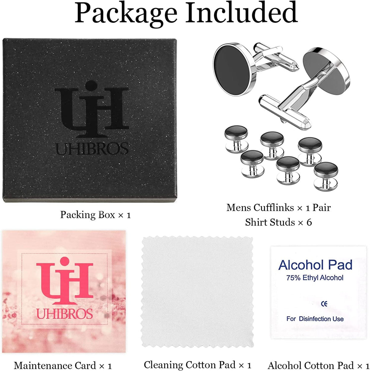 Stainless Steel Cuff Links Classic Tuxedo Shirt Cufflinks & Shirt Accessories Un