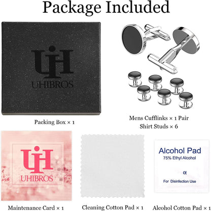 Stainless Steel Cuff Links Classic Tuxedo Shirt Cufflinks & Shirt Accessories Un